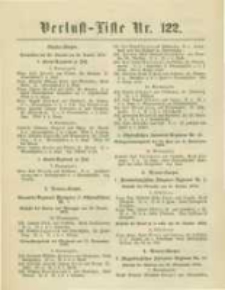 Militair-Wochenblatt Verlust Liste. 1870 Nr.122
