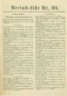 Militair-Wochenblatt Verlust Liste. 1870 Nr.124