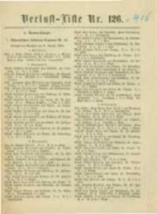 Militair-Wochenblatt Verlust Liste. 1870 Nr.126