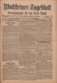 Wollsteiner Tageblatt: Generalanzeiger für den Kreis Bomst: mit der Gratis-Beilage: "Blätter und Blüten" 1912.04.25 Nr96
