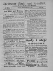 Wreschener Stadt und Kreisblatt: amtlicher Anzeiger f&uuml;r den Kreis Wreschen 1919.06.07 Nr66