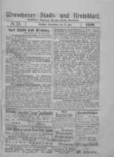 Wreschener Stadt und Kreisblatt: amtlicher Anzeiger für den Kreis Wreschen 1919.06.19 Nr71