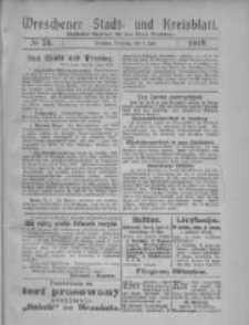 Wreschener Stadt und Kreisblatt: amtlicher Anzeiger für den Kreis Wreschen 1919.07.01 Nr76