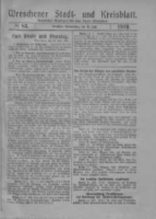 Wreschener Stadt und Kreisblatt: amtlicher Anzeiger für den Kreis Wreschen 1919.07.17 Nr83