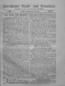 Wreschener Stadt und Kreisblatt: amtlicher Anzeiger für den Kreis Wreschen 1919.05.22 Nr59