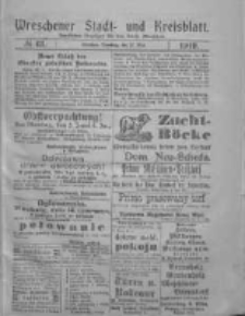 Wreschener Stadt und Kreisblatt: amtlicher Anzeiger für den Kreis Wreschen 1919.05.27 Nr61