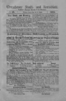 Wreschener Stadt und Kreisblatt: amtlicher Anzeiger für den Kreis Wreschen 1919.08.21 Nr98