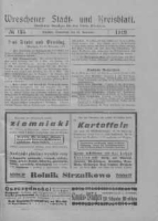 Wreschener Stadt und Kreisblatt: amtlicher Anzeiger f&uuml;r den Kreis Wreschen 1919.11.15 Nr135