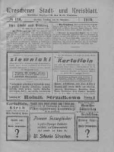 Wreschener Stadt und Kreisblatt: amtlicher Anzeiger für den Kreis Wreschen 1919.11.18 Nr136