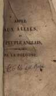 Appel aux alliés et au peuple anglais en faveur de la Pologne