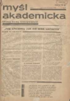 Myśl Akademicka: tworzy nową rzeczywistość 1933 listopad R.1 Nr2