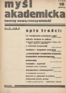 Myśl Akademicka: tworzy nową rzeczywistość 1934 R.2 Nr5