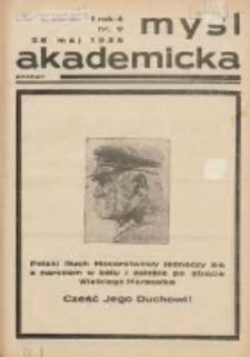 Myśl Akademicka 1935.05.28 R.4 Nr9