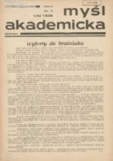 Myśl Akademicka 1936 luty R.6 Nr2