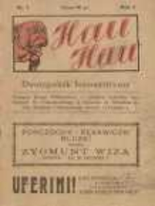 Hau hau: dwutygodnik humorystyczny R.1 Nr1