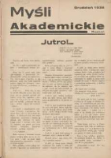Myśl Akademicka 1936 grudzień R.6 Nr12