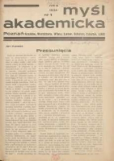 Myśl Akademicka 1938 R.8 Nr1