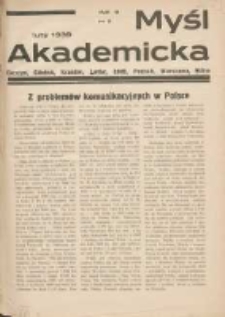 Myśl Akademicka 1939 luty R.9 Nr2