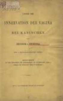 Ueber die Innervation der Vagina bei Kaninchen