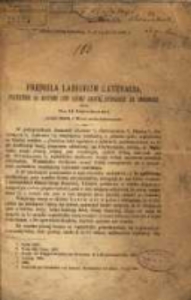 Frenula labiorum lateralia : przyczynek do anatomii jamy ustnej jakoteż patogenezy jej owrzodzeń