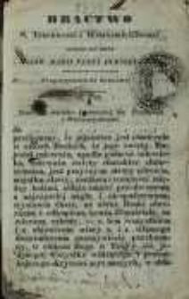 Bractwo Ś. Trzeźwości i Wstrzemięźliwości założone pod opieką Najśw. Panny Maryi Oczyszczenia. Nr. ... przystąpienia do Bractwa