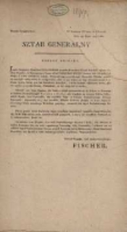 Sztab generalny : rozkaz dzienny w Kwaterze Głowney w Puławach Dnia 27. Lipca 1809. Roku / Fiszer.