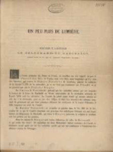 Un peu plus de lumière : reponse à l'article le télégramme de Garibaldi insére dans le No. 285 du "Dziennik Poznański" (12 Xbre).