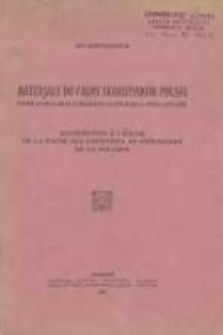 Materjały do fauny skorupiaków Polski; Ostracoda-Małżoraczki i Copepoda-Widłonogie; Contribution à l'étude de la faune des copépodes et ostracodes de la Pologne