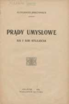 Prądy umysłowe XII i XIII stulecia