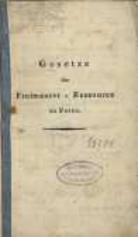 Gesetze der Freimaurer-Ressource in Posen.