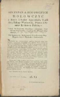 List pasterski do duchowieństwa i wiernych Archidyecezyi Warszawskiey na wielki post. Dan w Warszawie dnia 31. Stycznia 1823 Roku