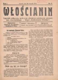 Włościanin: tygodnik polityczny, społeczny, oświatowy poświęcony sprawom ludu włościańskiego: organ "Zjednoczenia Włościan" 1919.11.16 R.1 Nr5
