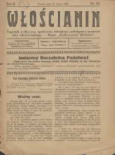 Włościanin: tygodnik polityczny, społeczny, oświatowy poświęcony sprawom ludu włościańskiego: organ "Zjednoczenia Włościan" 1920.03.21 R.2 Nr10