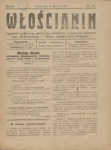 Włościanin: tygodnik polityczny, społeczny, oświatowy poświęcony sprawom ludu włościańskiego: organ "Zjednoczenia Włościan" 1920.04.25 R.2 Nr15