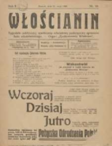 Włościanin: tygodnik polityczny, społeczny, oświatowy poświęcony sprawom ludu włościańskiego: organ "Zjednoczenia Włościan" 1920.05.23 R.2 Nr19