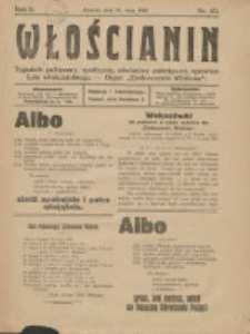 Włościanin: tygodnik polityczny, społeczny, oświatowy poświęcony sprawom ludu włościańskiego: organ "Zjednoczenia Włościan" 1920.05.30 R.2 Nr20