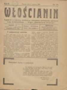 Włościanin: tygodnik polityczny, społeczny, oświatowy poświęcony sprawom ludu włościańskiego: organ "Zjednoczenia Włościan" 1920.06.06 R.2 Nr21