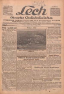 Lech.Gazeta Gnieźnieńska: codzienne pismo polityczne dla wszystkich stan&oacute;w. Dodatki: tygodniowy "Lechita" i powieściowy oraz dwutygodnik "Leszek" 1933.02.26 R.34 Nr47