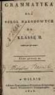 Grammatyka dla szkół narodowych na klassę II.