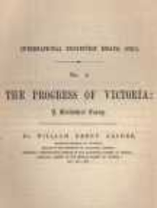 The progress of Victoria: a statistical essay