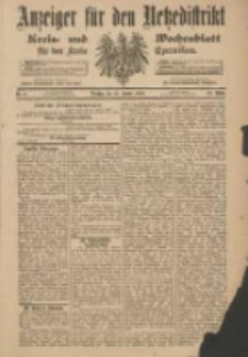 Anzeiger für den Netzedistrikt Kreis- und Wochenblatt für den Kreis Czarnikau 1900.01.16 Jg.48 Nr6