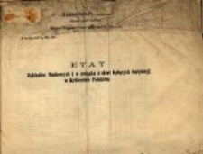 Etat Zakładów Naukowych i w związku z niemi będących instytucyj w Królestwie Polskiem