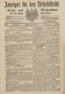 Anzeiger für den Netzedistrikt Kreis- und Wochenblatt für den Kreis Czarnikau 1900.05.22 Jg.48 Nr59