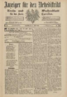 Anzeiger für den Netzedistrikt Kreis- und Wochenblatt für den Kreis Czarnikau 1900.06.02 Jg.48 Nr63