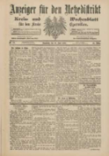 Anzeiger f&uuml;r den Netzedistrikt Kreis- und Wochenblatt f&uuml;r den Kreis Czarnikau 1900.06.30 Jg.48 Nr74