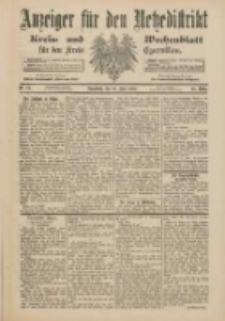 Anzeiger für den Netzedistrikt Kreis- und Wochenblatt für den Kreis Czarnikau 1900.06.30 Jg.48 Nr74