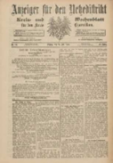 Anzeiger für den Netzedistrikt Kreis- und Wochenblatt für den Kreis Czarnikau 1900.07.24 Jg.48 Nr84
