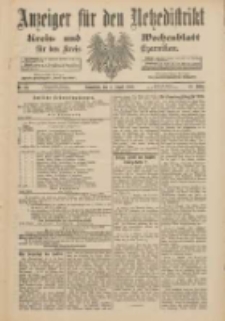 Anzeiger für den Netzedistrikt Kreis- und Wochenblatt für den Kreis Czarnikau 1900.08.04 Jg.48 Nr89
