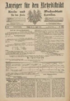 Anzeiger für den Netzedistrikt Kreis- und Wochenblatt für den Kreis Czarnikau 1900.08.21 Jg.48 Nr96
