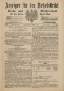 Anzeiger für den Netzedistrikt Kreis- und Wochenblatt für den Kreis Czarnikau 1900.10.13 Jg.48 Nr119